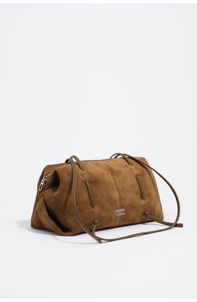 Bimba & Lola Suede Lolita Shoulder Bag in Dark Olive at Nordstrom