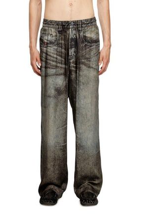 Diesel P-Theck Denim Print Pants in Black/Denim at Nordstrom, Size X-Large