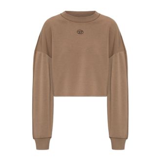 Diesel Blake-Utlt Sweatshirt - Dames - Sweatshirts - Bruin - XS - Katoen - Hoodies & sweatvesten