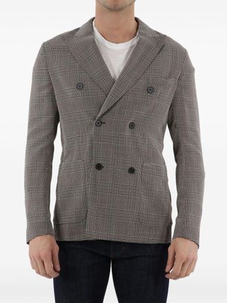 Tonello double-breasted Glen plaid jacket - men - Virgin Wool/Polyamide/Elastane - 48 - Neutrals