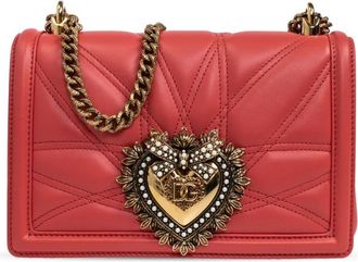 Dolce & Gabbana Toewijding Medium schoudertas - Dames - Schoudertassen - Rood - ONE Size - Leer - Tassen