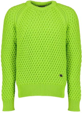Dior CD Box Sweater - Heren - Ronde hals truien - Groen - S - Wol - Truien & Vesten
