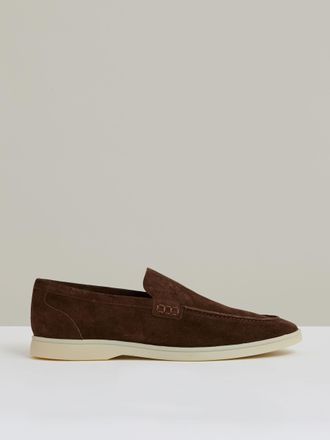 Reiss Brown Suede Slip-on Loafers, E41