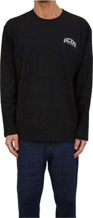 GCDS Maglia - Heren - Longsleeves - Zwart - M - Katoen - Tops