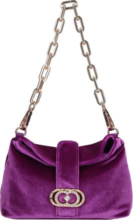 La Carrie Night Edition Fluweel Tas - Dames - Schoudertassen - Paars - ONE Size - Tassen