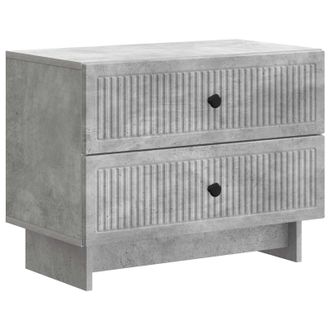 vidaXL Armario De Noche Con Caj&oacute;n Gris Hormig&oacute;n 62 X 34,5 X 47,5 Cm Vidaxl