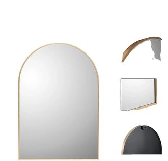 OEM Espejo De Pared, 66 X 96 Cm, Forma Ovalada, Cristal Templado, Marco De Aleaci&oacute;n De Aluminio, Irrompible