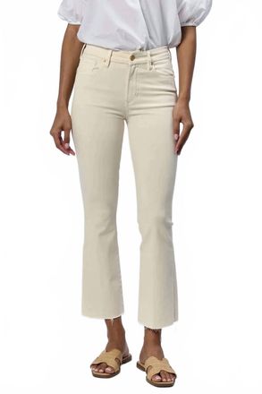 Dear John Denim Jeanne Mid Rise Cropped Flare Jeans In Wheat