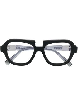 Kuboraum S5 square-frame glasses - unisex - Acetate - 53 - Black