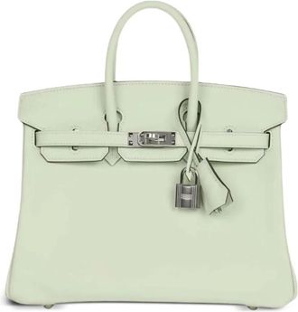 Hermès 2024 Birkin 25 Swift calfskin palladium-hardware tote bag - Green