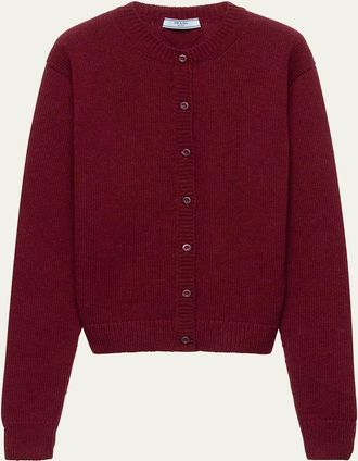 Prada Cashmere Crewneck Cardigan