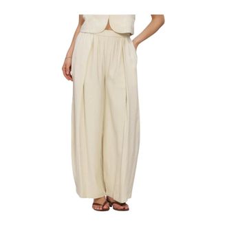 Edited Edited - Quanda Broek - Dames - Broeken - Beige - Maat: L Viscose