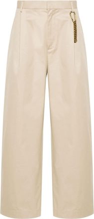 Darkpark pleated straight trousers - men - Cotton/Cotton/Polyester - 52 - Neutrals