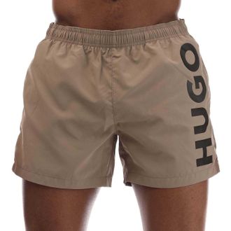HUGO BOSS Hugo Heren Abas Logo Zwemshort (Beige)