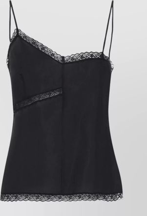 Maison Margiela asymmetric silk lace top