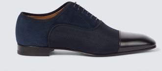 Christian Louboutin Greggo leather-trimmed Oxford shoes