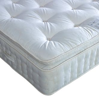 Bedmaster Signature Pillow Top 2000 Pocket Sprung Plush Velvet 4 Drawer Divan Set & Headboard in Grey | Size: Super King