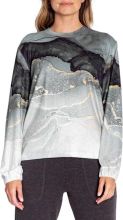 PJ Salvage P. J. Salvage Pajama Top Womens Multicolor Ombre Casual Loungewear FROG465