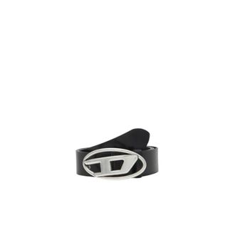 Diesel Belts, male, Black, Size: 85 CM Oval D Logo B-1Dr Belt