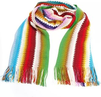Missoni Geometric Pattern Wool Scarf