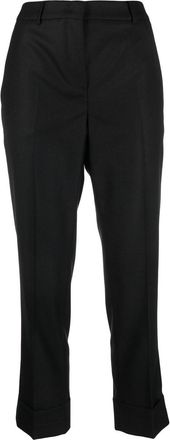 Incotex slim-cut tailored trousers - women - Cotton/Virgin Wool - 40 - Black