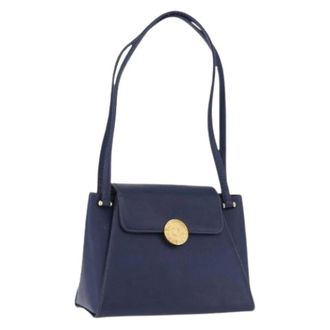 Valentino Pre-owned Vintage Schoudertas - Dames - Pre-owned - Blauw - Maat: ONE Size Leer