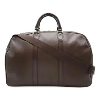 Louis Vuitton Vintage, unisex, Bruin, ONE Size, Leer, Pre-owned Weekend Bag