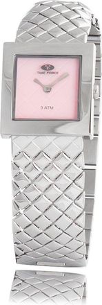 Time Force Womens Silver Square Wristwatch - Light Grey Silver Steel - One Size