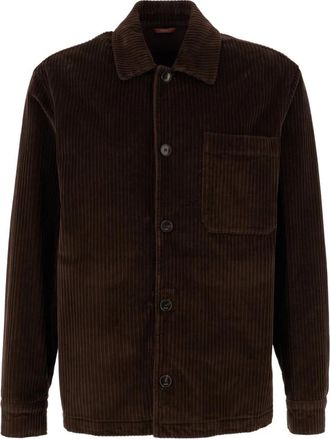 Cruna Cardiff Overshirt - Heren - Zomerjassen - Bruin - XL - Wol - Jassen