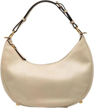 Fendi Pre-owned Fendigraphy Hobo - Dames - Vintage Schoudertas - Beige - ONE Size - Leer - Vintage