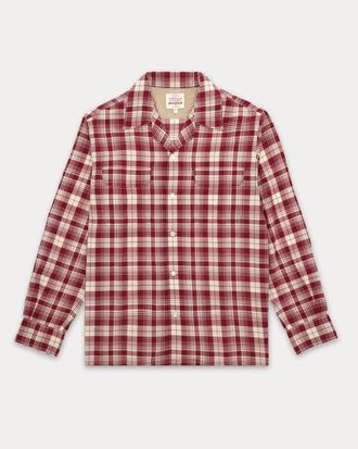 Fortela Baker Tartan Check Shirt in Red at Nordstrom, Size Xx-Large