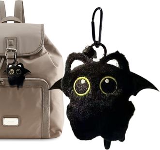 Generic Cat Purse Keychain - Stuffed Animal Backpack Keychain for Kids,Collectible Keyring Backpack Accessories for Pet Lovers Collectors Wallets Tote Bags Ca