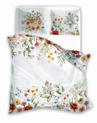 OEM Ropa De Cama De Sat&eacute;n 160x200 Con Estampado Digital De Flores Nobles