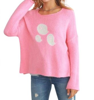 Wooden Ships Mini Ghosts Crew Sweater In Pretty Pink