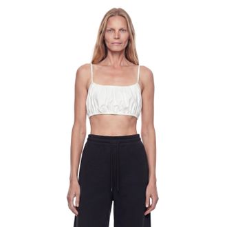 Alaia Pleated Cotton Bralette