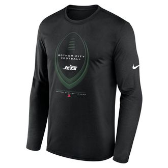 Nike New York Jets Legend Icon Nike Mens Dri-FIT NFL Long-Sleeve T-Shirt in Black | NKHT00A72-NDB
