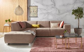 Inosign Ecksofa »Sapporo L-Form« wahlweise Bettfunktion oder Sitztiefenverstellung, Federkern