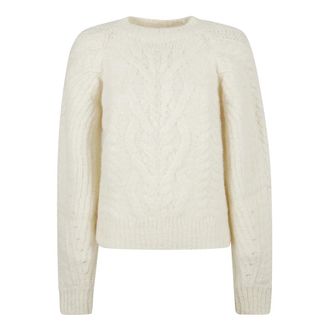 Isabel Marant Isabel Marant, Round-neck Knitwear, female, Beige, Size: M Beige Sweater Kallie-Gb