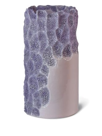 Editions Milano Oxymoron textured ceramic vase (15cm x 29cm) - Pink