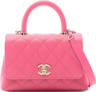 Chanel Borsa a mano Coco trapuntata 2021 - Rosa