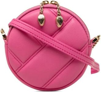Bulgari Pre-owned Quilted Crossbody Bag - Dames - Vintage Schoudertas - Roze - ONE Size - Leer - Vintage