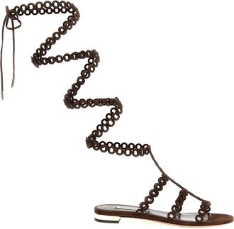 Aquazzura Womens Infinity Chain Gladiator Sandals