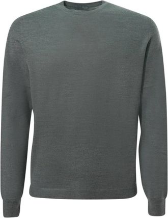 Drumohr Trui met ronde hals - Heren - Ronde hals truien - Grijs - M - Wol - Truien & Vesten