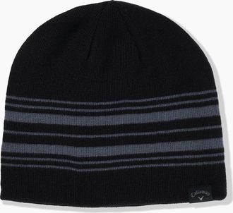 Callaway Mens Reverse Wordmark Beanie with Logo - Black - Size: MENS