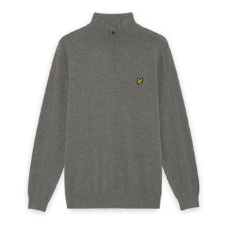 Lyle & Scott Golf Quarter Zip Jumper - Heren - Truien - Grijs - Maat: 2XL Leer