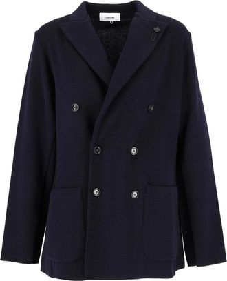 Lardini Giacca Maglia - Heren - Blazers - Blauw - XL - Jassen