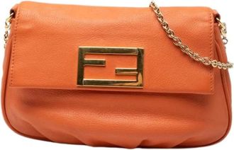 Fendi Pre-owned Cross Body Bags, female, Orange, Size: ONE SIZE Pre-owned The Fendista