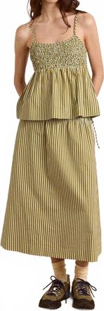 Damson Madder Dinah Camisole In Basil Stripe
