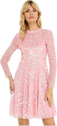 Needle & Thread Maxi Jurk - Dames - Feestkleedjes - Roze - 2XS - Tule - Kleedjes