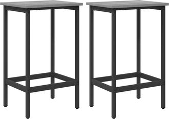 vidaXL Taburete De Bar 2 Uds. Sonoma Gris 40 X 32 X 64 Cm Vidaxl